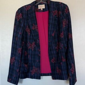 Plaid & Floral Blazer